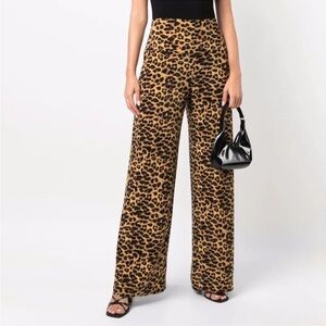 Norma Kamali Trousers Leopard Print XXS